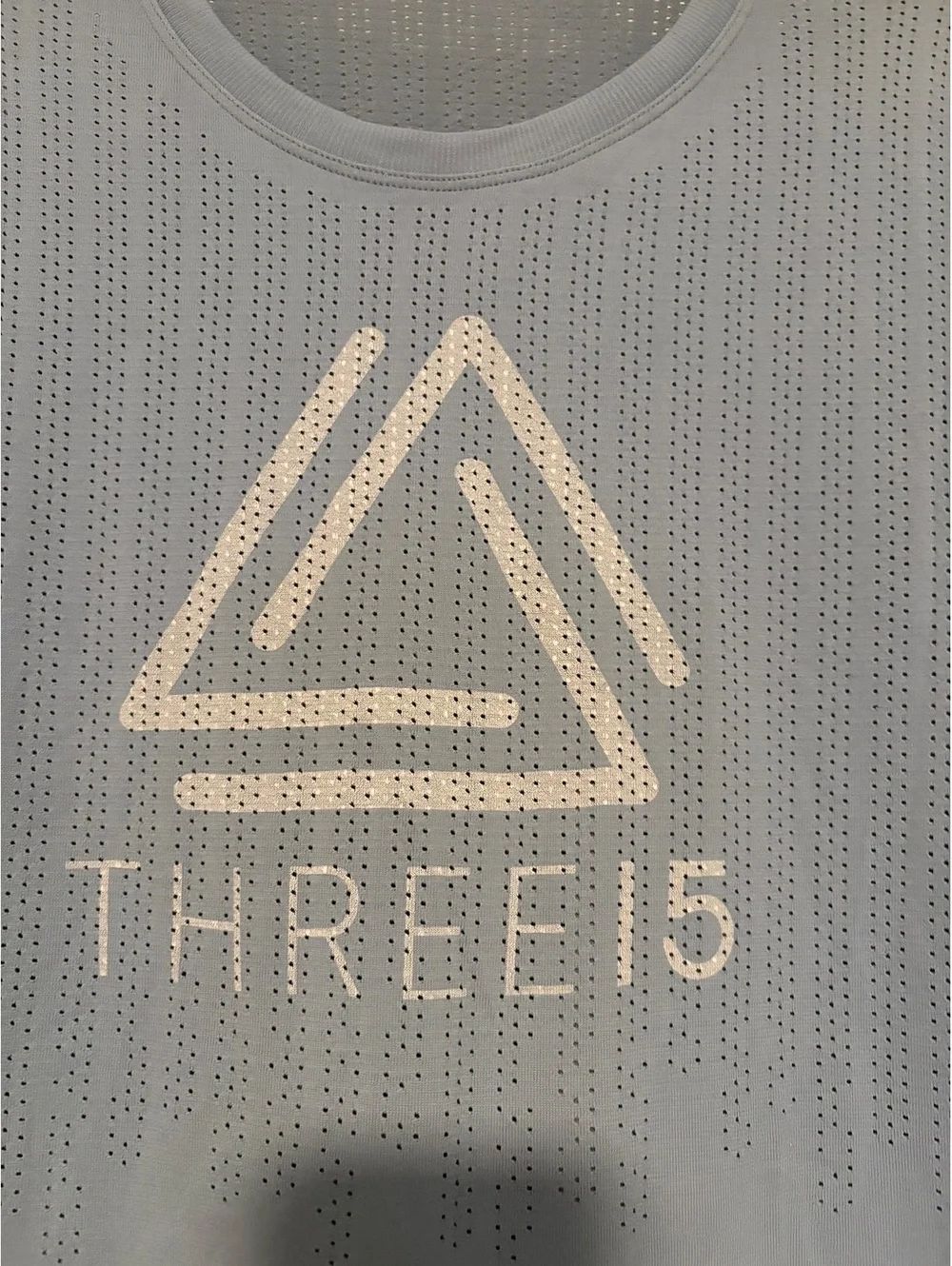 Lululemon x THREE15 Studio Perforated Training Crop Top Med Blue Performance
